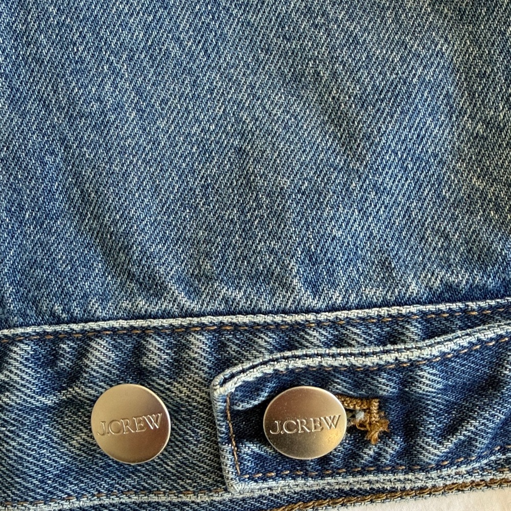 J. Crew Pleated Denim Lady Jacket.sz M gently used - Picture 12 of 13